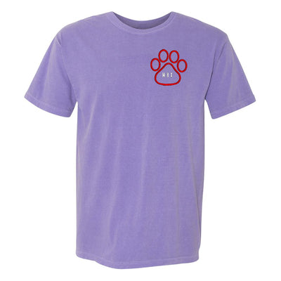 Make It Yours™ Paw Print Comfort Colors T-Shirt - United Monograms