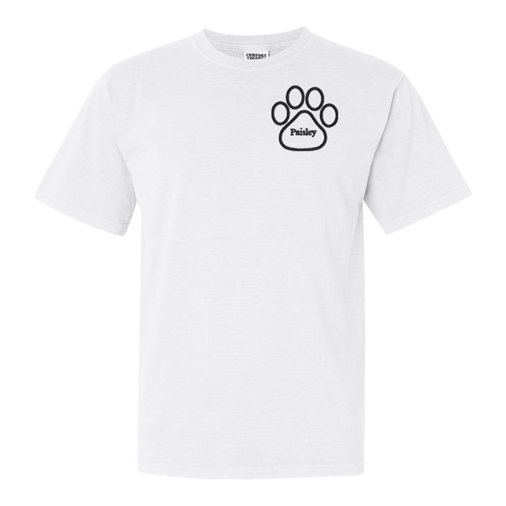 Make It Yours™ Paw Print Comfort Colors T-Shirt - United Monograms