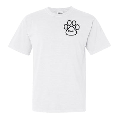 Make It Yours™ Paw Print Comfort Colors T-Shirt - United Monograms