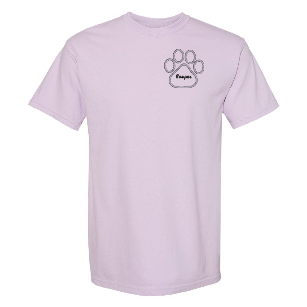 Make It Yours™ Paw Print Comfort Colors T-Shirt - United Monograms