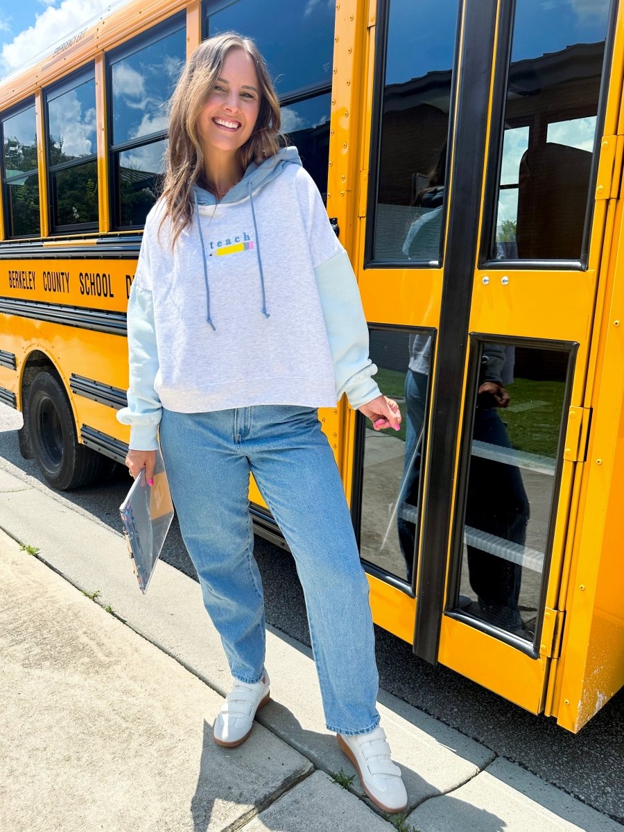 Make It Yours™ 'Pencil' Colorblock Hoodie - United Monograms