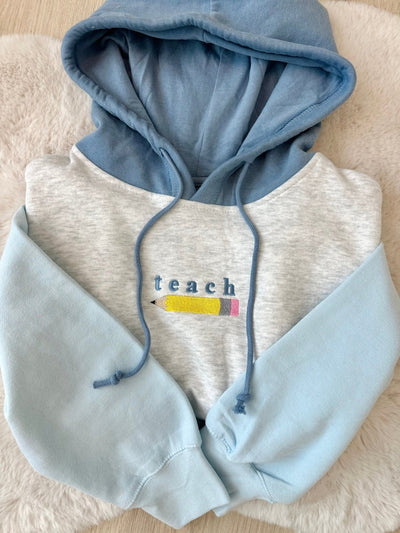 Make It Yours™ 'Pencil' Colorblock Hoodie - United Monograms