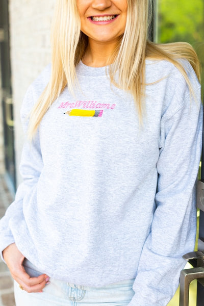 Make It Yours™ Pencil Crewneck Sweatshirt - United Monograms