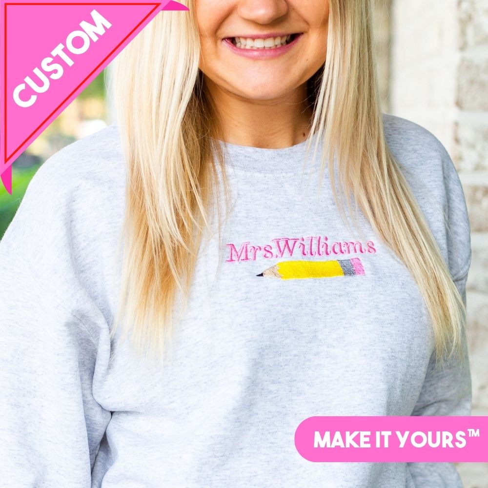 Make It Yours™ Pencil Crewneck Sweatshirt - United Monograms