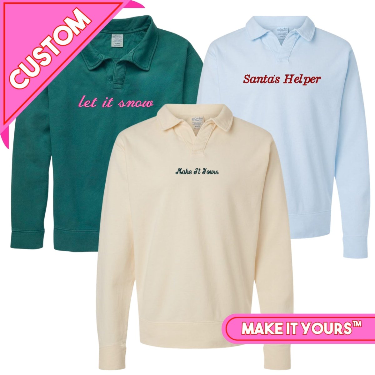 Make It Yours™ Polo Pullover - United Monograms