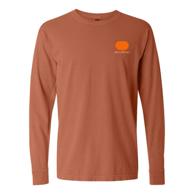 Make It Yours™ Pumpkin Comfort Colors Long Sleeve T - Shirt - United Monograms