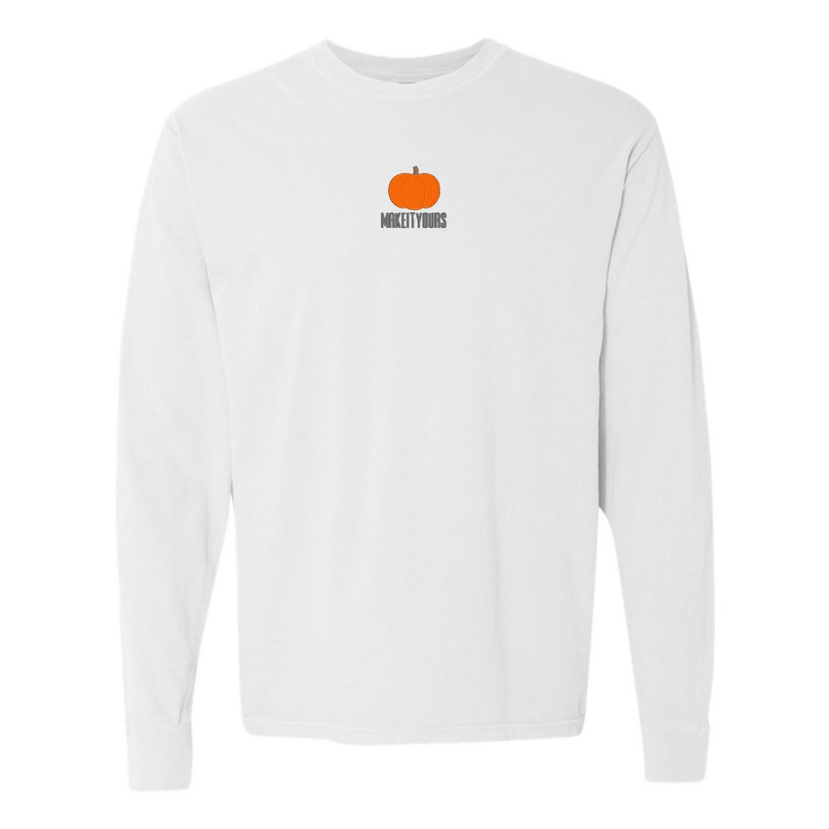 Make It Yours™ Pumpkin Comfort Colors Long Sleeve T - Shirt - United Monograms