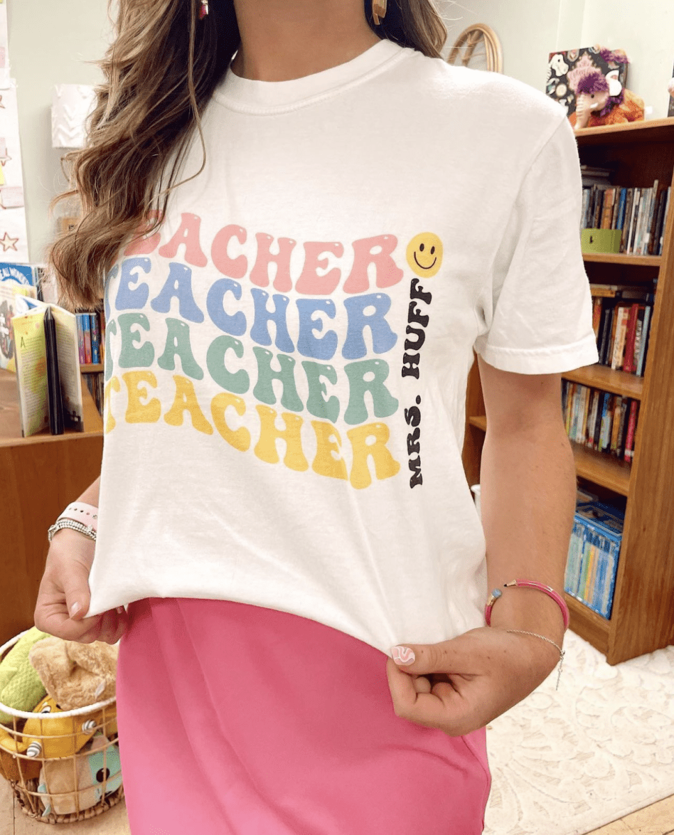 Make It Yours™ 'Retro Teacher' T-Shirt - United Monograms
