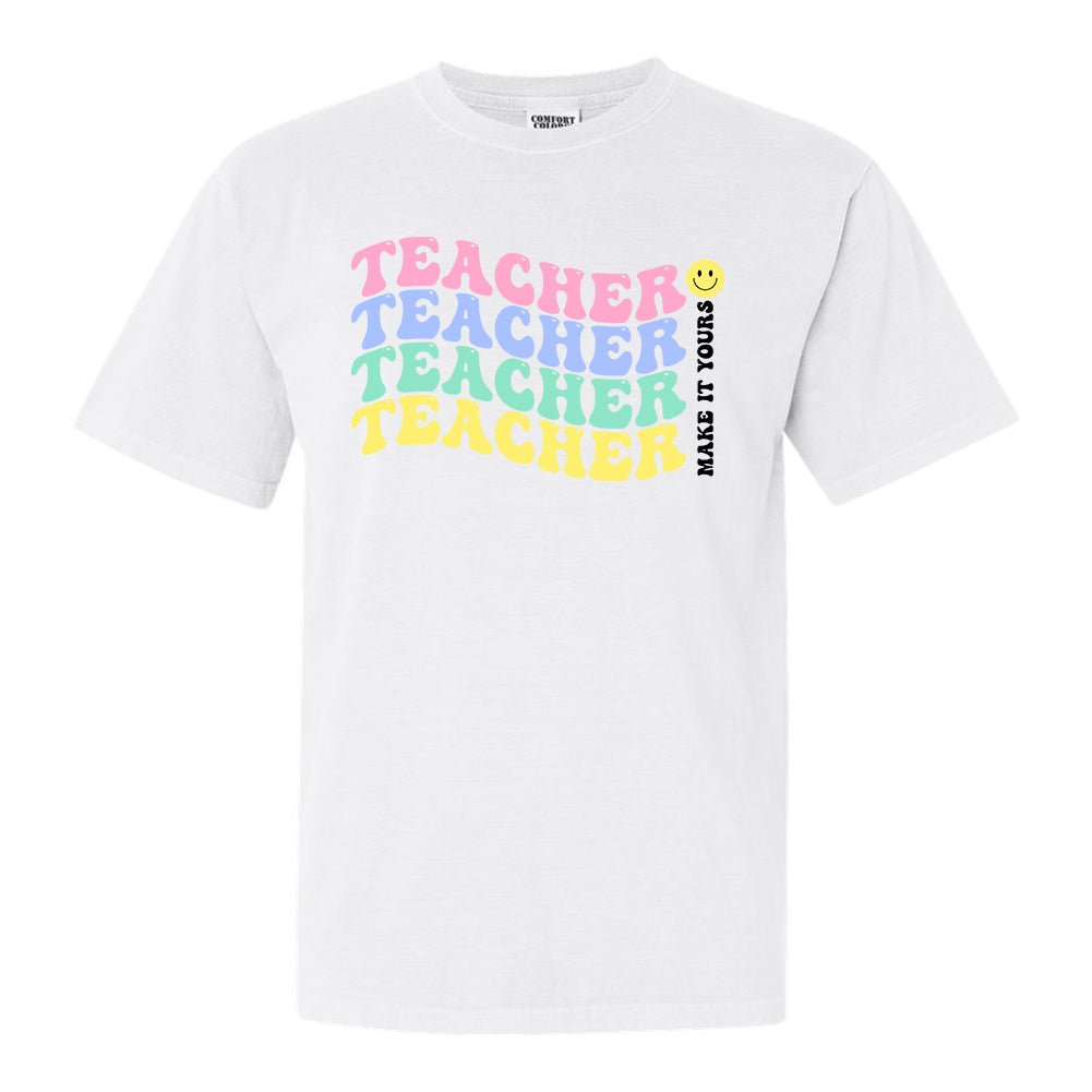 Make It Yours™ 'Retro Teacher' T-Shirt - United Monograms