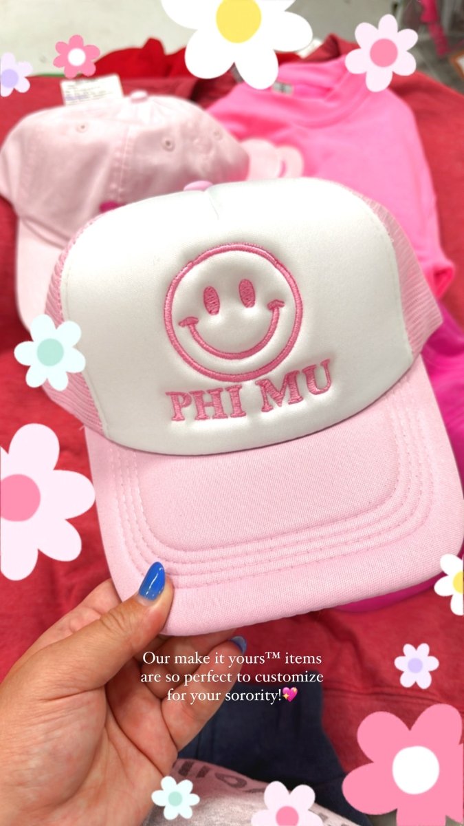 Make It Yours™ 'Smiley Face' Trucker Hat - United Monograms