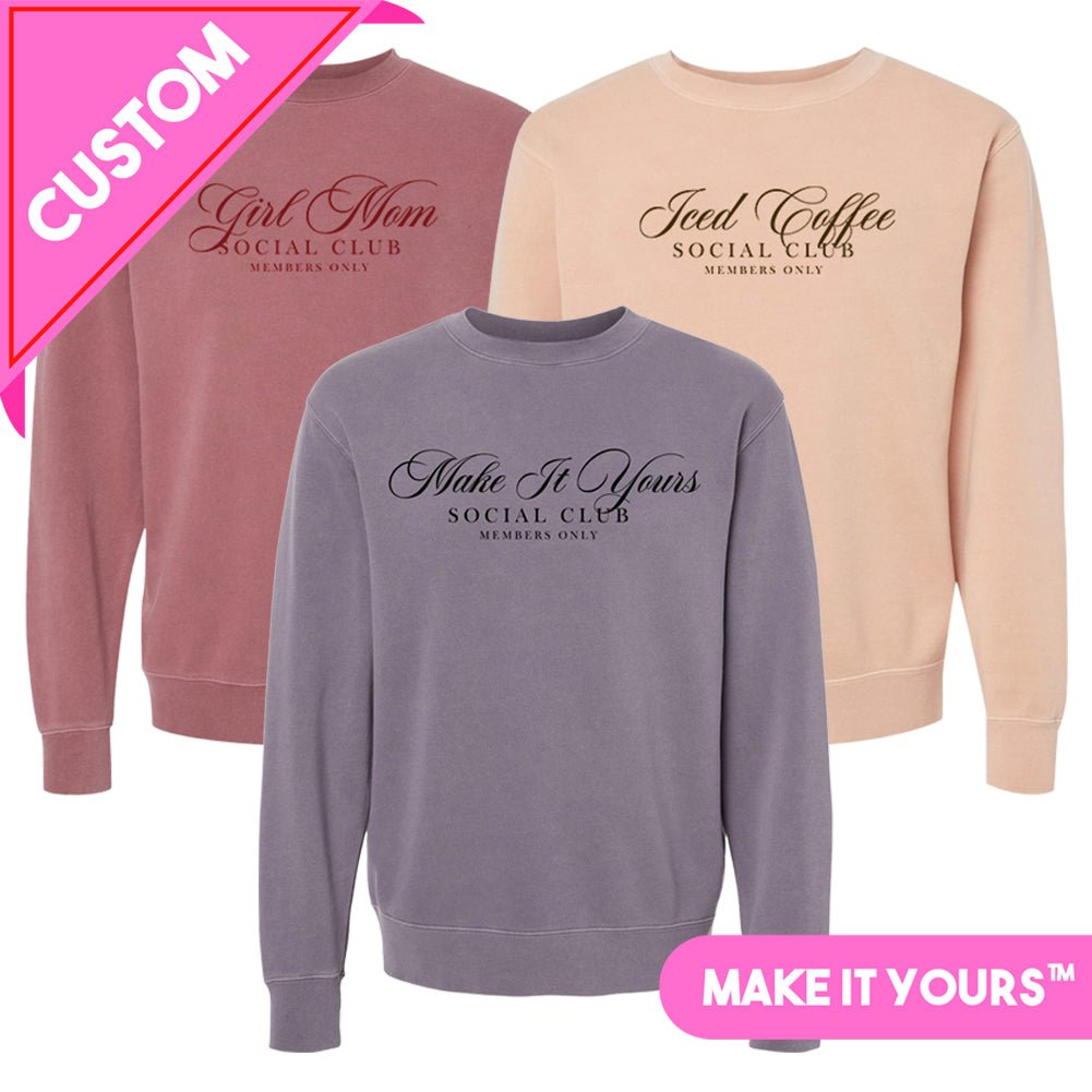 Make It Yours™ 'Social Club' Cozy Crew - United Monograms