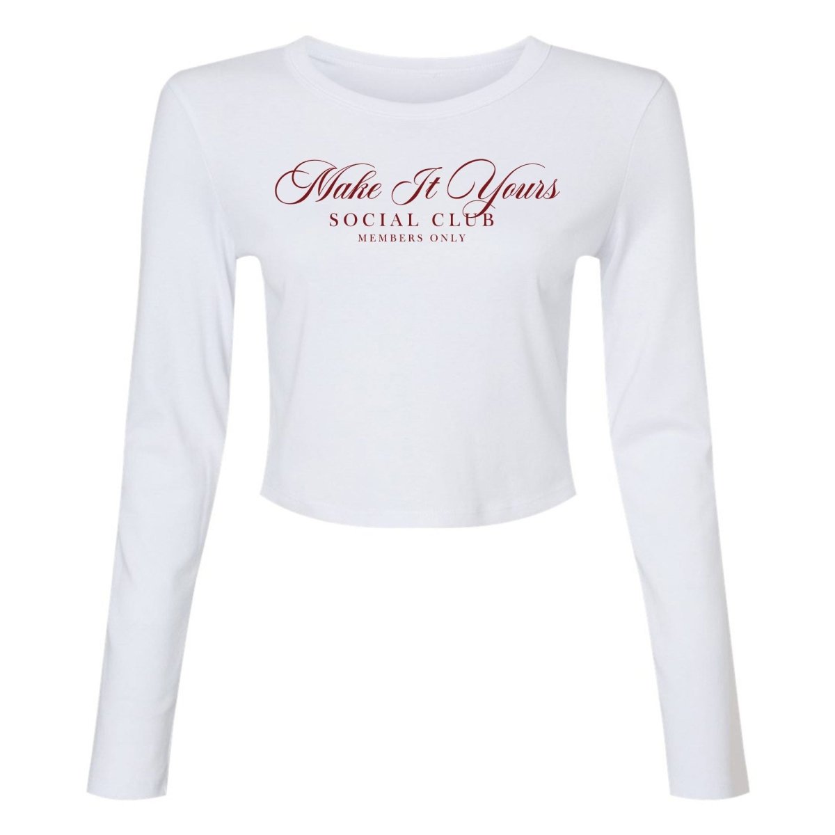 Make It Yours™ 'Social Club' Long Sleeve Baby Tee - United Monograms