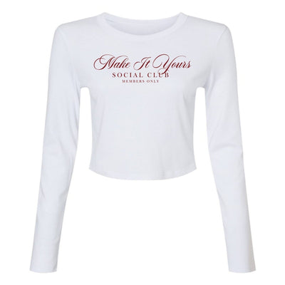 Make It Yours™ 'Social Club' Long Sleeve Baby Tee - United Monograms