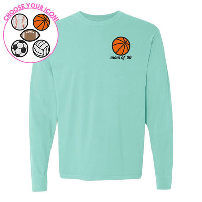 Make It Yours™ Sports Icon Comfort Colors Long Sleeve T-Shirt - United Monograms