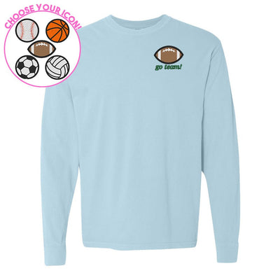 Make It Yours™ Sports Icon Comfort Colors Long Sleeve T-Shirt - United Monograms