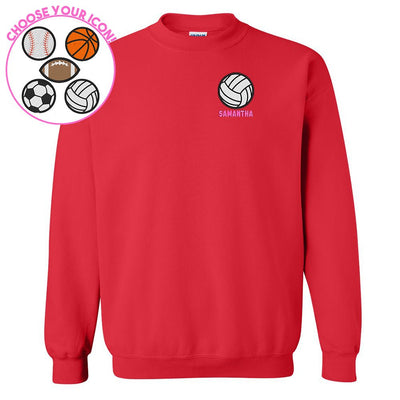 Make It Yours™ Sports Icon Crewneck Sweatshirt - United Monograms