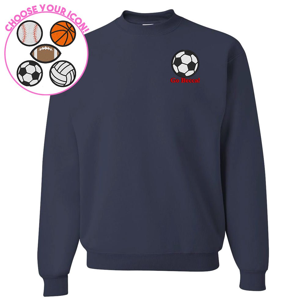 Make It Yours™ Sports Icon Crewneck Sweatshirt - United Monograms