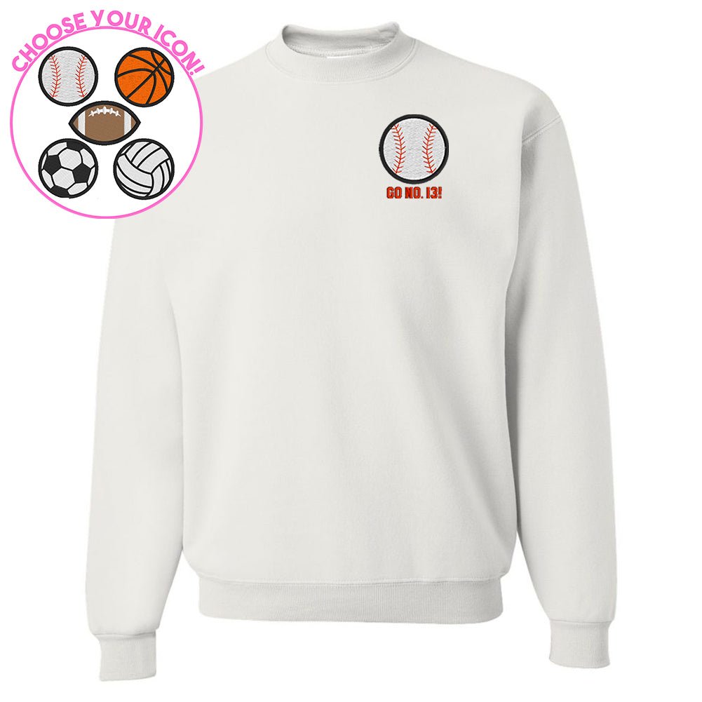 Make It Yours™ Sports Icon Crewneck Sweatshirt - United Monograms