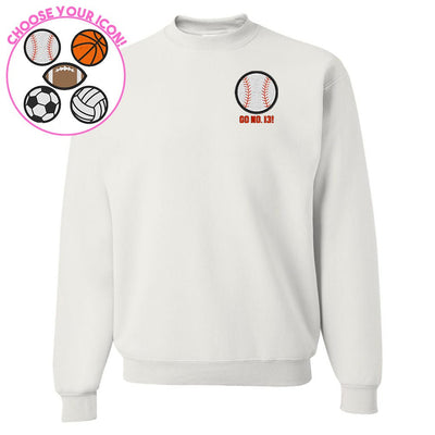 Make It Yours™ Sports Icon Crewneck Sweatshirt - United Monograms