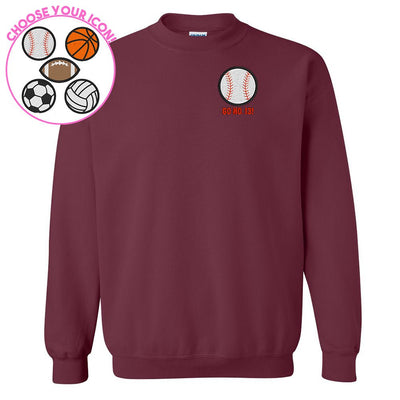 Make It Yours™ Sports Icon Crewneck Sweatshirt - United Monograms