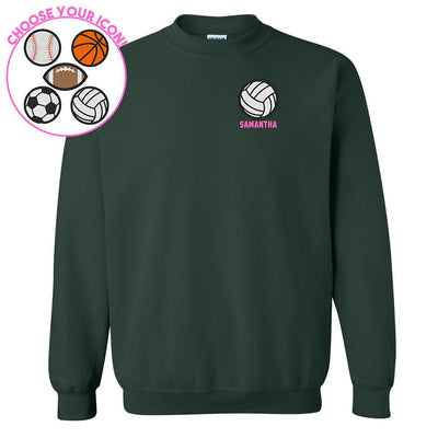 Make It Yours™ Sports Icon Crewneck Sweatshirt - United Monograms