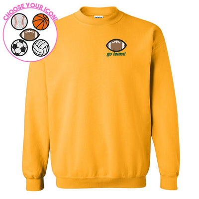 Make It Yours™ Sports Icon Crewneck Sweatshirt - United Monograms