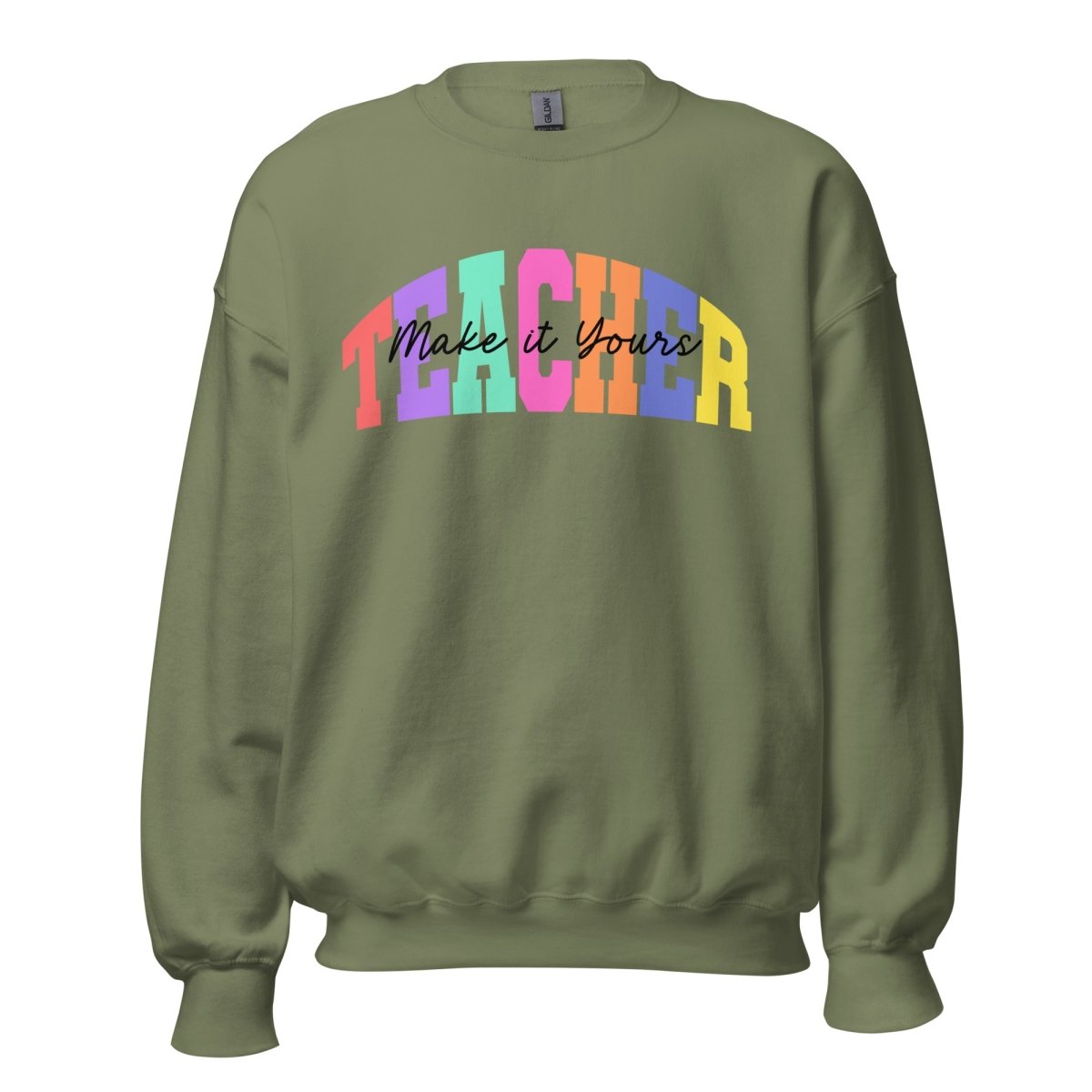 Make It Yours™ 'Teacher Block' Crewneck Sweatshirt - United Monograms