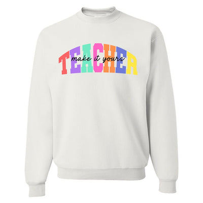 Make It Yours™ 'Teacher Block' Crewneck Sweatshirt - United Monograms