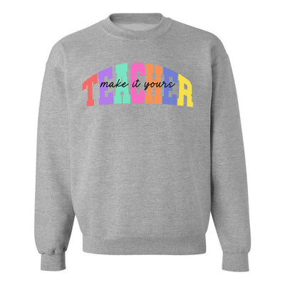 Make It Yours™ 'Teacher Block' Crewneck Sweatshirt - United Monograms