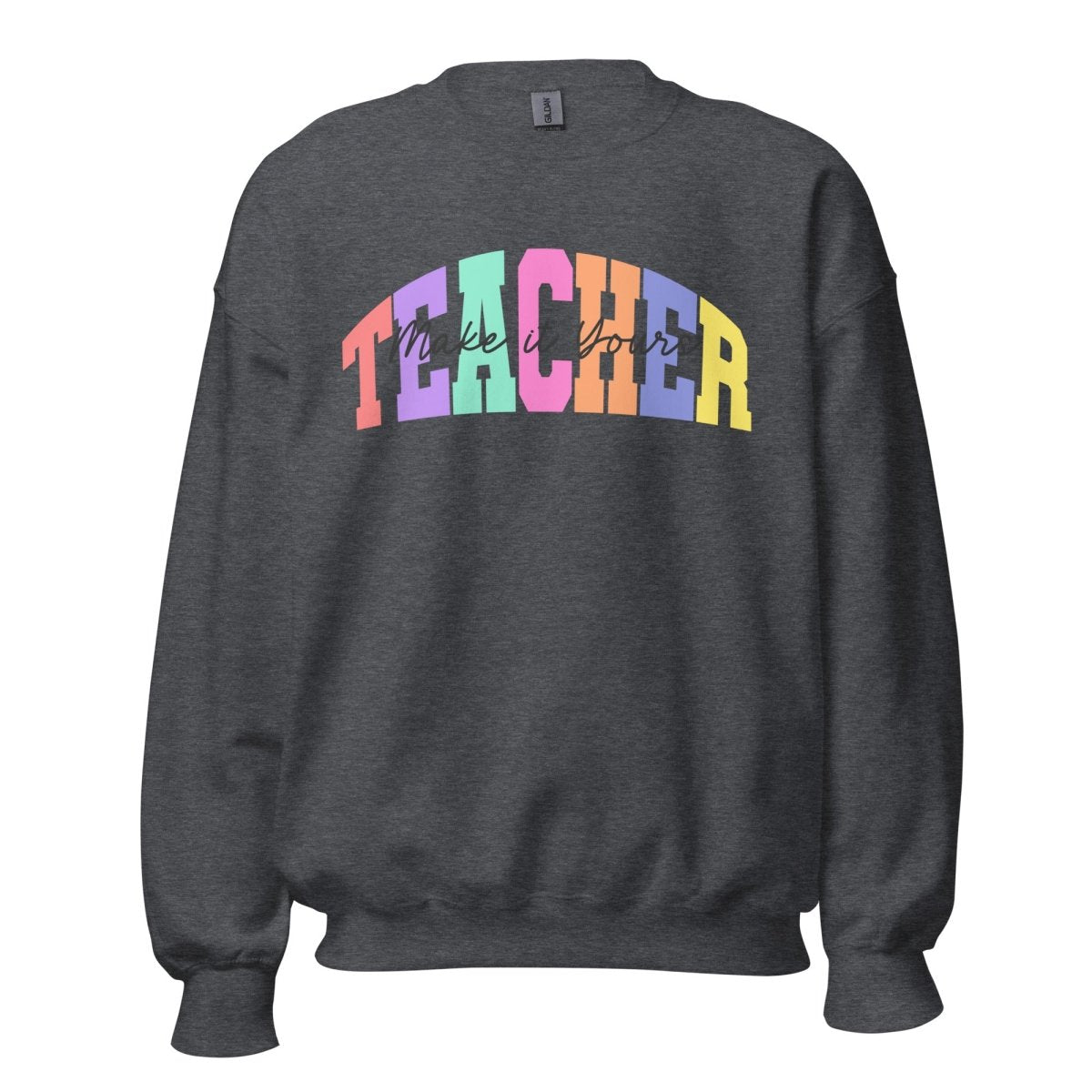 Make It Yours™ 'Teacher Block' Crewneck Sweatshirt - United Monograms