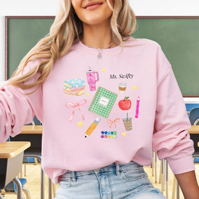 Make It Yours™ 'Teacher Classroom Essentials' Crewneck Sweatshirt - United Monograms