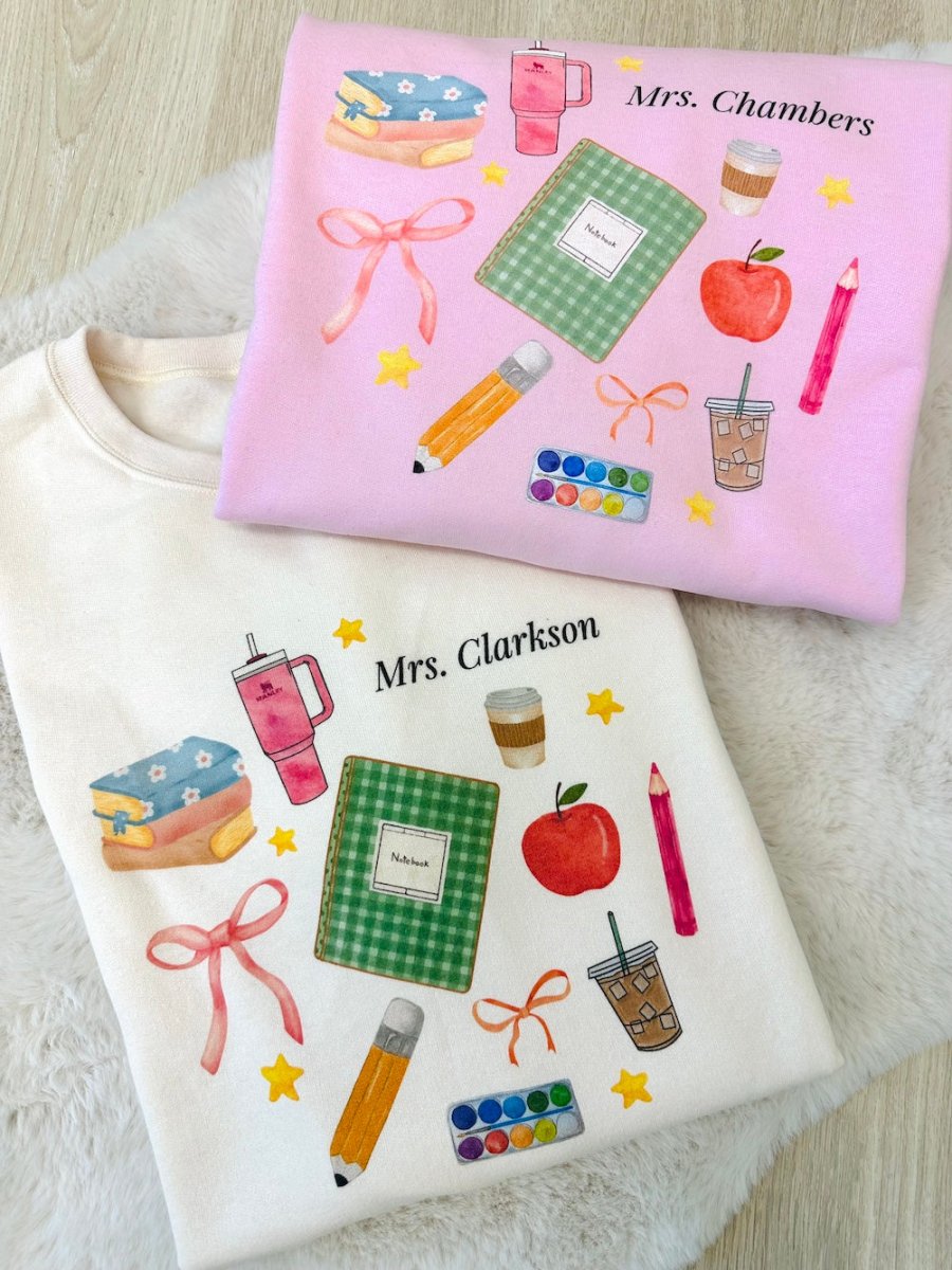 Make It Yours™ 'Teacher Classroom Essentials' Crewneck Sweatshirt - United Monograms
