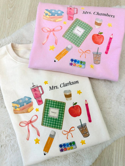 Make It Yours™ 'Teacher Classroom Essentials' Crewneck Sweatshirt - United Monograms