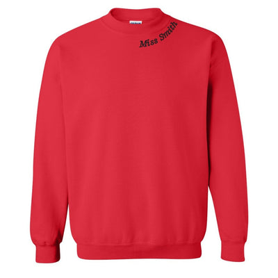 Make It Yours™ Teacher Collar Crewneck Sweatshirt - United Monograms