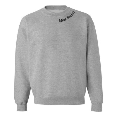 Make It Yours™ Teacher Collar Crewneck Sweatshirt - United Monograms