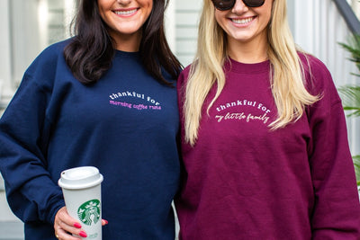 Make It Yours™ 'Thankful For' Crewneck Sweatshirt - United Monograms
