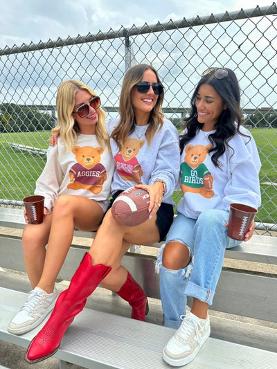 Make It Yours™ ‘Touchdown Teddy’ Crewneck Sweatshirt - United Monograms