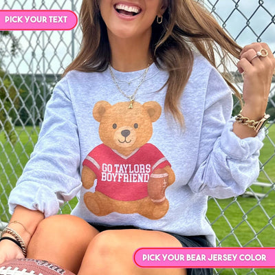 Make It Yours™ ‘Touchdown Teddy’ Crewneck Sweatshirt - United Monograms