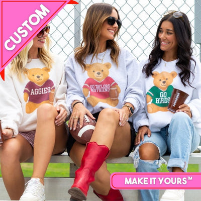 Make It Yours™ ‘Touchdown Teddy’ Crewneck Sweatshirt - United Monograms