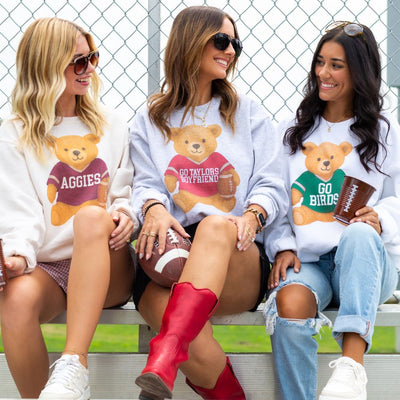 Make It Yours™ ‘Touchdown Teddy’ Crewneck Sweatshirt - United Monograms