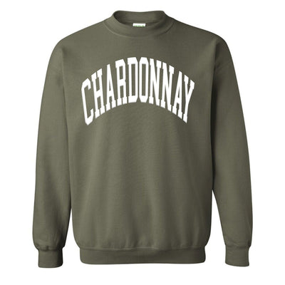 Make It Yours™ 'Wine' PUFF Crewneck Sweatshirt - United Monograms