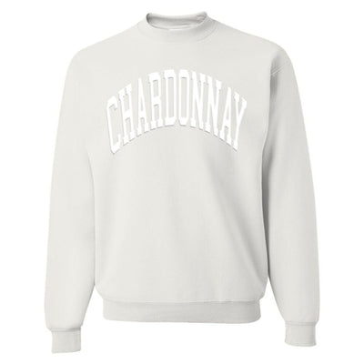 Make It Yours™ 'Wine' PUFF Crewneck Sweatshirt - United Monograms