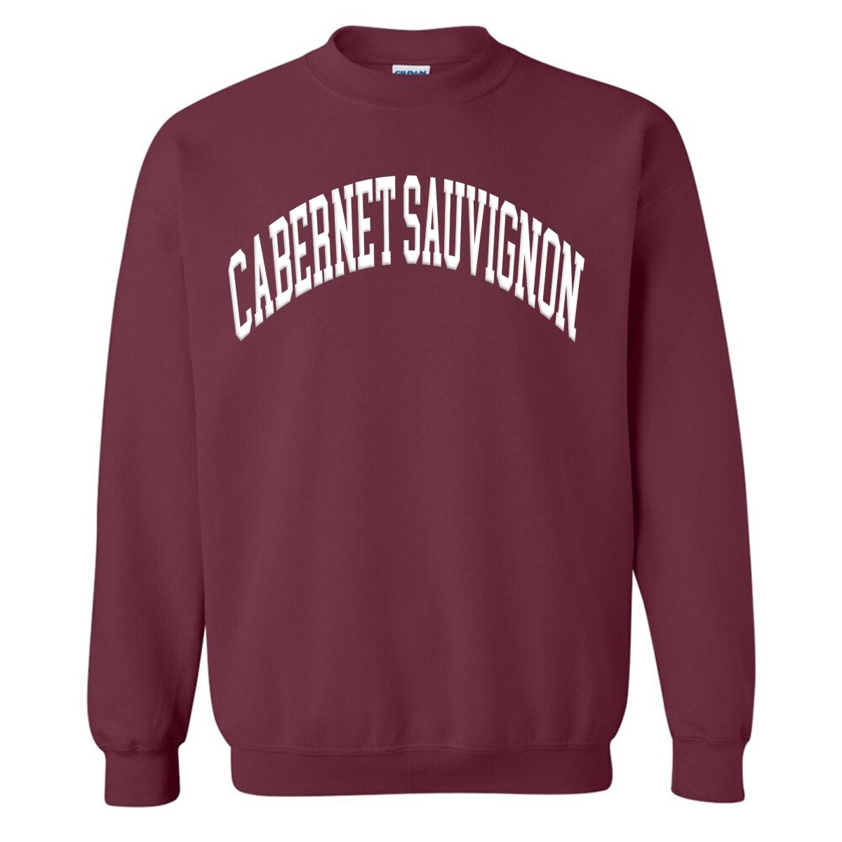 Make It Yours™ 'Wine' PUFF Crewneck Sweatshirt - United Monograms