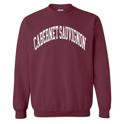 Make It Yours™ 'Wine' PUFF Crewneck Sweatshirt - United Monograms