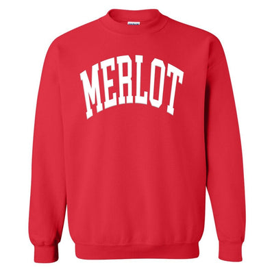 Make It Yours™ 'Wine' PUFF Crewneck Sweatshirt - United Monograms