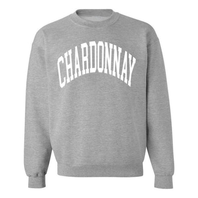 Make It Yours™ 'Wine' PUFF Crewneck Sweatshirt - United Monograms