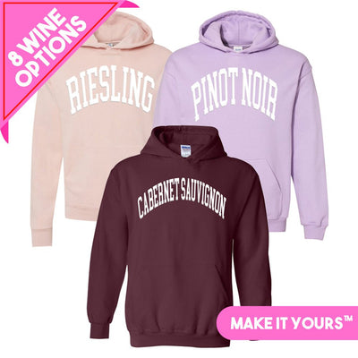 Make It Yours™ 'Wine' PUFF Hoodie - United Monograms