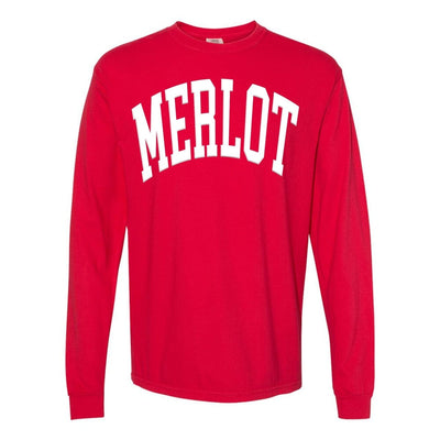 Make It Yours™ 'Wine' PUFF Long Sleeve T-Shirt - United Monograms