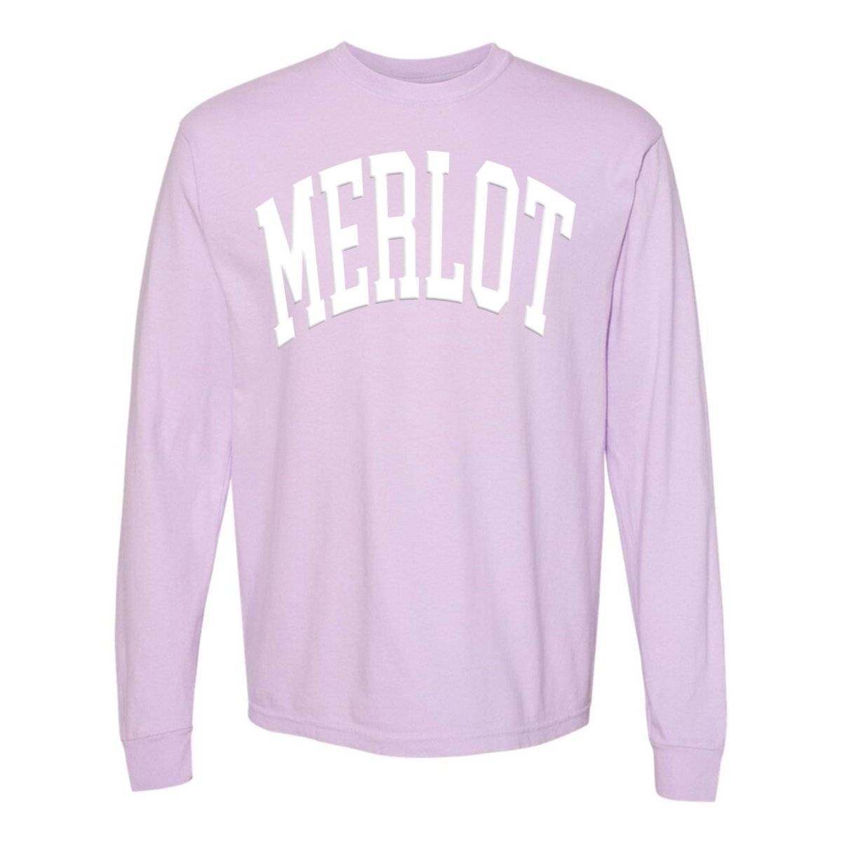 Make It Yours™ 'Wine' PUFF Long Sleeve T-Shirt - United Monograms