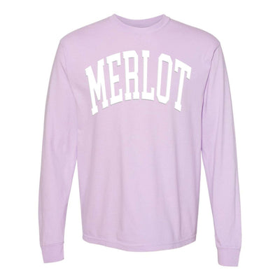 Make It Yours™ 'Wine' PUFF Long Sleeve T-Shirt - United Monograms